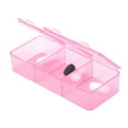 thumbnail image 2 of Unique Bargains 1 Pc 3 Compartment Pill Case Durable for Travel Pink, 2 of 6