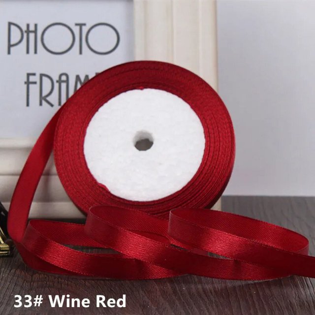 Cintas de satén de grogrén para decoración de fiestas, lazo hecho a mano, tarjeta de regalo artesanal, 6-50mm, 22 metros por rollo