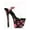 Fuchsia, variant on Womens Ellie Shoes E-711-Starla 7" Heel With Blacklight Reflective Stars. Fuchsia / 5