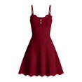 thumbnail image 5 of Hugcore Night Dress for Women Sleepwear, Cute Night Gowns for Women Sleeveless Cami Sleep Dress Loungewear Soft Chemise Nighties Tank Nightgowns for Women Wine M, 5 of 7