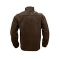 thumbnail image 5 of WTOBBY Men's Stand Collar Plush Jacket, Solid Color Zippered Outdoor Coat, Casual Sports Style Cold Weather Wear with Soft Interior lining,Coffee 2XL, 5 of 5