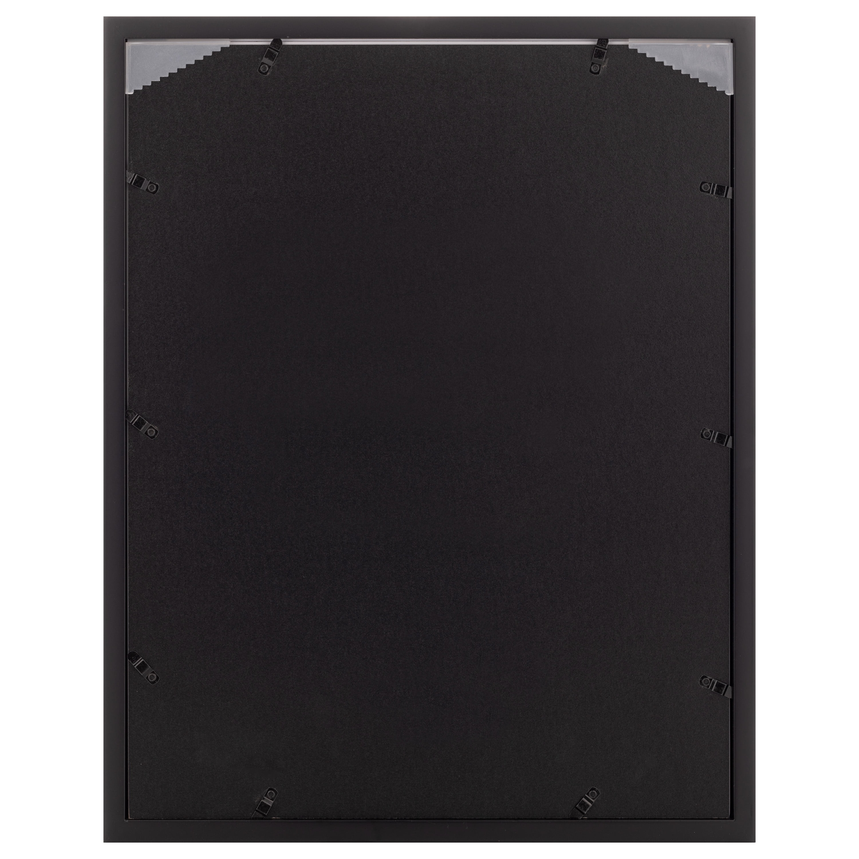 Gallery Solutions 14"x18" Wood Wall Frame Matted for 11"x14" Photos, Rectangular Wall Mount, Black