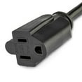 thumbnail image 3 of StarTech 1 ft Flat Extension Cord - NEMA 5-15R to NEMA Right-Angle 5-15P Power Cable - Low Profile Extension Cord - Right Angle Power Cord (222367), 3 of 4