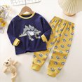 thumbnail image 2 of Gibobby Boy Outfits Fall Winter Printed Cute Printed Long Sleeve Outwear Clothing Sets 1T 2T 3T 4T Toddler Boys Outfit Sets(3-6 Months,Yellow), 2 of 6