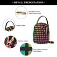 thumbnail image 4 of FORMRS Crossbody Bag for Women Quilted Travel Shoulder Cell Phone Purse with Chain Strap Handbag, Pink Block Pattern, 4 of 7