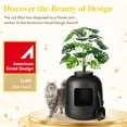 thumbnail image 3 of Norcho Hidden Cat Litter Box Enclosure, Plant Corner Furniture with Stainsteel Scoop, Black, 3 of 9