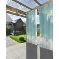 thumbnail image 3 of nqOlkjepod Outdoor Curtains for Patio Waterproof, Teal Ombre Sky Retro Outdoor Privacy Panels Grommet, Modern Rustic Clouds Landscape Blackout Outside Curtains for Porch/Cabana 54"x84", 2 Panels, 3 of 8