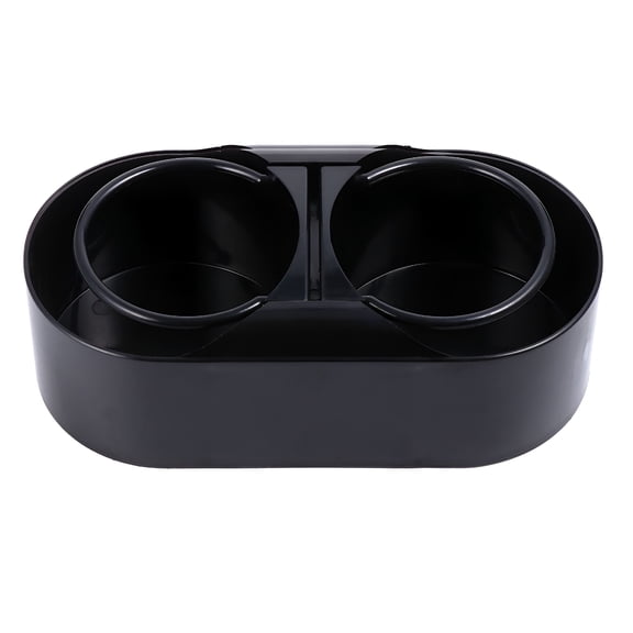 LAMIRO Car Cup Holder Car Organizer Drinking Bracket Water Bottle Double Cup Holder Universal Multifunctional Car Front Organizer (Black)
