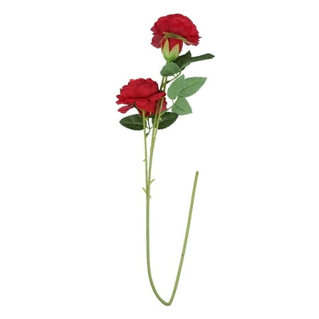 OUNONA 4 Pcs Real Touch Magnolia Stems Artificial Flowers Centerpieces 62x12x9cm Red