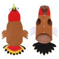 thumbnail image 2 of Dog Turkey Costume Pet Cosplay Hooded Outfit with Tail Medium Large Dogs Thanksgiving Halloween, 2 of 7