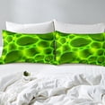 thumbnail image 5 of Marble Magma Bed Set Modern Geometric Bed Sheets Set, Green Turqoise Sheet Set King Fire Flame Sheets, Aesthetic Artwork Top Sheet Breathable for All Seasons, 5 of 6