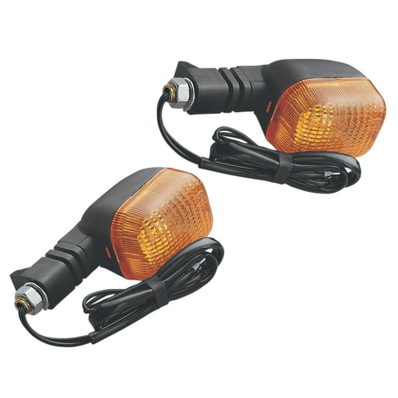 K&S On/Off-Road Black DOT Turn Signals w/Amber Lens (25-7000)