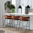 thumbnail image 4 of Butler Specialty Dallas Brown Leather And Iron Cushioned Bar Stool, 4 of 9