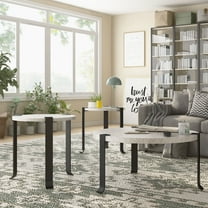 Furniture of America Bodie 3-Piece Coffee Table Set, Antique White