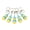 light blue yellow, variant on Portable Keychain Ballpoint Pen Retractable Gourd Shape 5 Pack 1.0 mm Tip Desk Writer for Planners Notes Travel