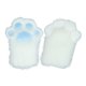 thumbnail image 2 of Guantes de patas de gato para disfrazarse, decorativos y cómodos guantes de peluche para vestir. Almohadillas azules blancas, 2 of 9