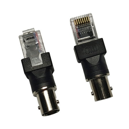 BNC to RJ45 Adapter BNC Female to RJ45 Male Connectors for Coaxial Cable Testing