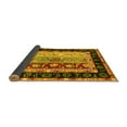 thumbnail image 2 of Ahgly Company Indoor Round Abstract Yellow Contemporary Area Rugs, 4' Round, 2 of 4