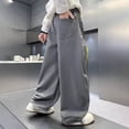 thumbnail image 5 of Bixock Sweatpants for Boys High Waist Straight Leg with Side Pockets Kids Solid Color Loose Casual Trousers Comfortable Workout Activewear Boys Clothings Size 5-6Years, 5 of 6