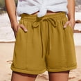 thumbnail image 2 of Yxbdin Summer Shorts for Women 2026 Trendy Beach Vacation Lounge Shorts Elastic Drawstring Waisted Casual Shorts Loose Fit Wide Leg Shorts, 2 of 9