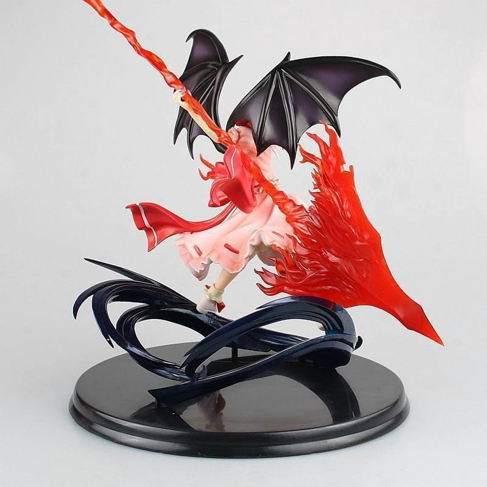 Remilia Figure, Standing Magic Gun Remilia Scarlet Anime Figures 22cm/8.7inch Handmade PVC Game Character Model Statue Collectible Craft Gift