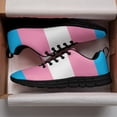 thumbnail image 3 of Transgender Flag Shoes Men Women Fashion Rainbow Sneakers Lightweight Breathable Running Shoes Gift for Gay Lesbian Black Size 11, 3 of 5