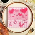 thumbnail image 6 of 20 PCS Pink Heart Paper Napkins, Red Pink Disposable Hand Towels Dinner Napkins, 6.5" x 6.5" Romantic Guest Decorative Paper Napkins for Valentine Anniversary Birthday Wedding Supplies, 6 of 6