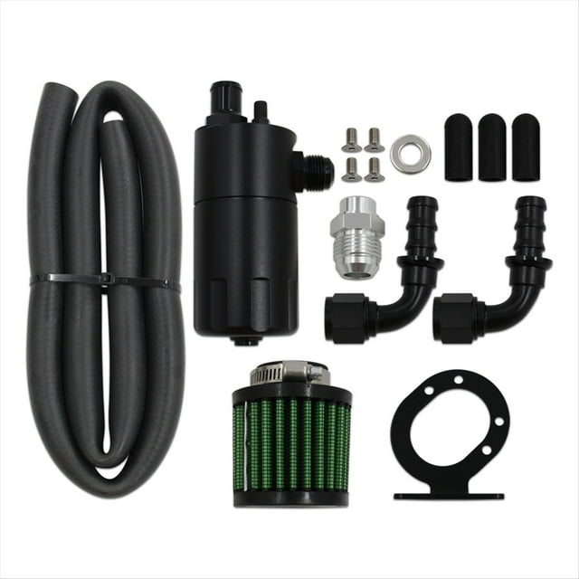 10AN Récupérateur d'Huile, Kit de Récupérateur Universel avec Tuyau de Carburant, Capacité de 500ML, Kit de Raccord de Ligne de Carburant 10AN 5/8