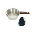 thumbnail image 1 of Cuenco para acampar, taza para acampar, cuenco para comida con mango de madera, acero inoxidable, para exteriores Plata, 1 of 9