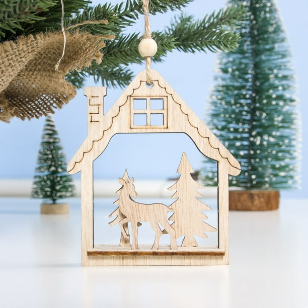 Colgantes de Madera para Árbol de Navidad Xihbxyly Adorno de Bricolaje