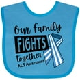 thumbnail image 3 of Inktastic Our Family Fights Together ALS Awareness Boys or Girls Baby Bib, 3 of 4