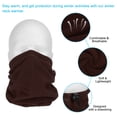 thumbnail image 4 of Uxcell Winter Neck Warmer, 2 Pack Drawstring Warm Face Scarf Windproof Neck Gaiter, Brown, 4 of 7