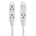 Hyper Tough 10FT 16AWG 3 Prong White Indoor 3Outlet Extension Cord, 13