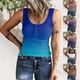 thumbnail image 2 of Camisetas de manga corta con tinte anudado de verano para mujer Camisetas con cuello en U ajustadas, negro y verde (xl) Feliz Sencillez, 2 of 3