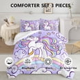 thumbnail image 2 of Juego de cama Axolotl Rainbow Unicorn Twin con edredón y 2 fundas, 2 of 4