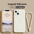 thumbnail image 2 of Liquid Silicone Case For iPhone 15 11 13 12 14 Pro Max XR Xs Plus Phone Magnetic Wireless Charging For Magsafe Cover Red iphone 13Pro, 2 of 6