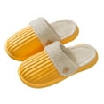 thumbnail image 3 of Vedolay Women Slippers Cute Comfy Knitted Slip On House Slippers Indoor Yellow,37, 3 of 5