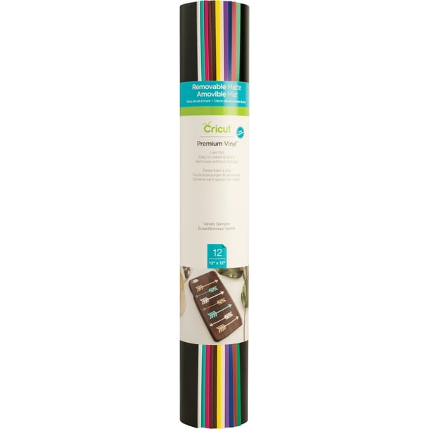 Cricut Premium Vinyl, Variety Sampler - 12"x12" 12 sheets - Walmart.com