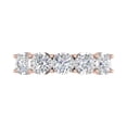 thumbnail image 3 of 1 Carat 5-Stone Diamond Wedding Band Ring in 14K Rose Gold (Ring Size 5.75) - IGI Certified, 3 of 4
