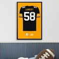thumbnail image 3 of Jack Lambert Pittsburgh Steelers Framed 27" x 39" Retired Jersey Art Print, 3 of 3