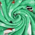 thumbnail image 5 of Catalonia Wearable Blanket with Sleeves and Pocket, Cozy, Soft Fleece Blanket Robe for Adult Women and Men, Green Santa and Deer Pattern, 73" x 51", 5 of 7