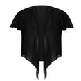 thumbnail image 4 of Womens Shrug Chiffon Shawl Wraps Solid Sheer Open Front Tie Knot Cover Ups Shawl Cardigan Boleros for Evening Dress, 4 of 5
