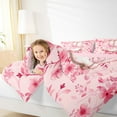 thumbnail image 4 of Feelyou Bowknot Cowgirl Boot Queen Comforter Set, Pink Blossoms Flower Bedding Set, 3pcs, 4 of 8