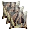thumbnail image 2 of The HomeCentric Decorative Throw Pillow Cases Beige & Gray 18"x18" (45x45 cm) Velvet Printed Velvet Cushion Covers For Sofa, Abstract Modern Style - Pinnacle Palette, 2 of 5