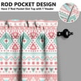 thumbnail image 5 of Kitchen Curtains 36 Inch Short - 3 Panel Set, Rod Pocket Window Curtain, Boho Floral Tribal Style, 100% Polyester for Farmhouse, Kitchen, Cafe, Bedroom, Easy Wash, 5 of 6