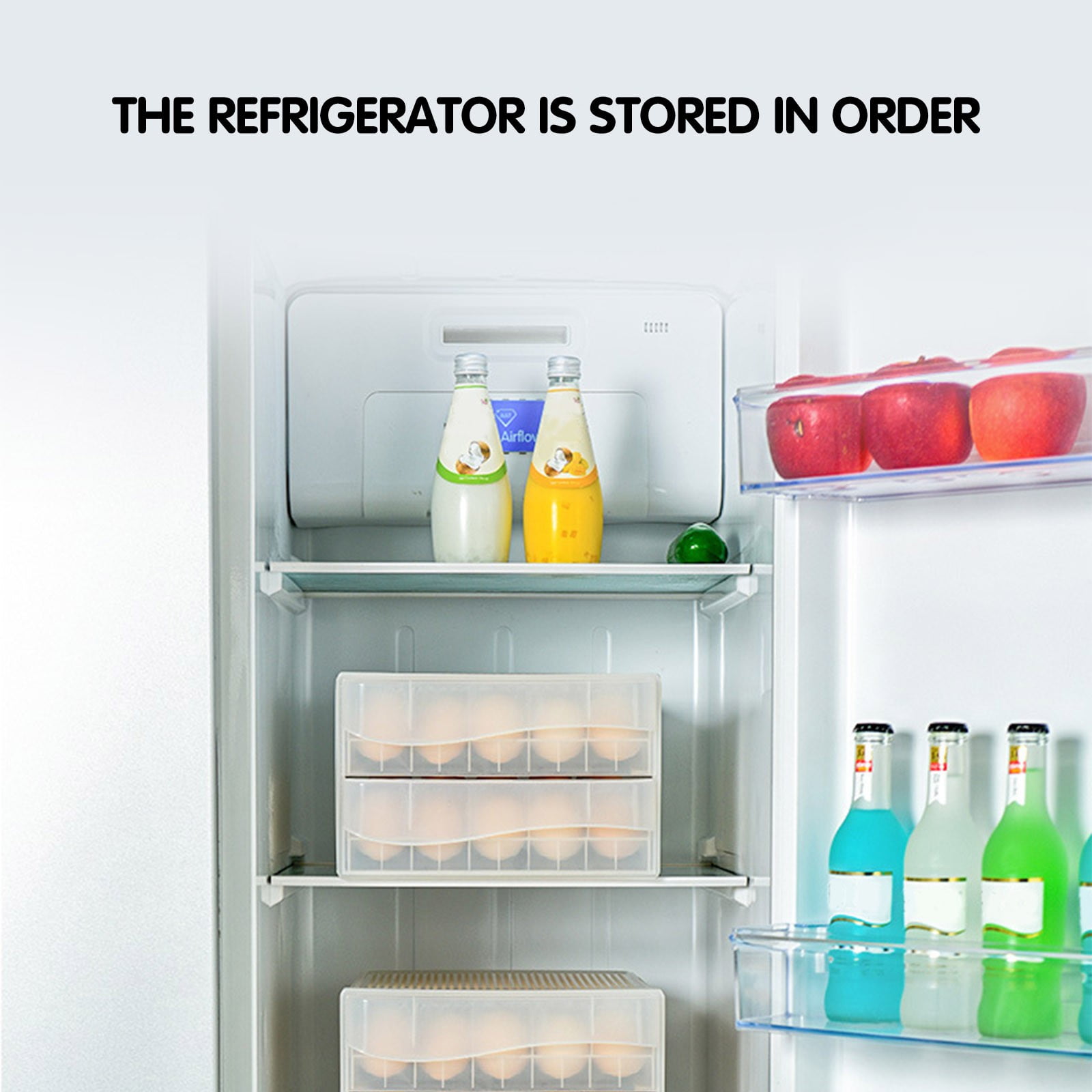 Clearance 30 Count Plastic Egg Cartons - Bulk Cheap Clear Reusable Egg Containers for Chicken Eggs,Eggs Storage Box Food Container Eggs Refrigerator Storage Box Household