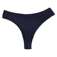 thumbnail image 2 of Lunuaoe Women's Sexy Ribbed Thong Panties, Seamless Low Waist T-Back, Breathable Yoga Sports Underwear, 2 of 7