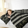 thumbnail image 4 of Manfei Camouflage Bedding Comforter Set,Minimalism Geometric Stripes Twin Comforter Sets,Gray Black Green Bedding Set For Girls Boys,Super Cozy Room Decor Reversible,2pcs, 4 of 8