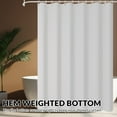 thumbnail image 5 of MAZBFF White PEVA Mouldproof Shower Curtain with 12 Hooks, 72"x72", 5 of 5