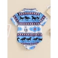 thumbnail image 5 of JYYYBF Baby Boy Romper, Short Sleeve Button-down Horse Boots Print Summer Bodysuit Clothes for Casual Daily, 5 of 7